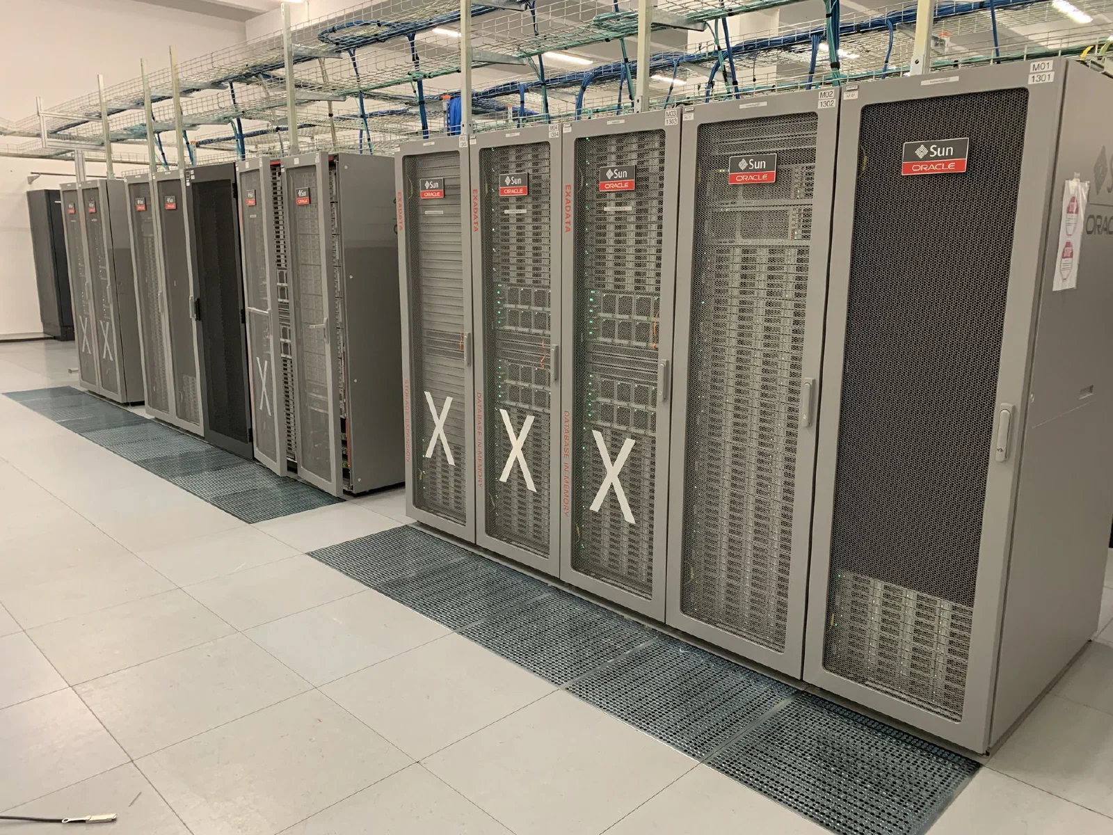 Enterprise server racks in a data center