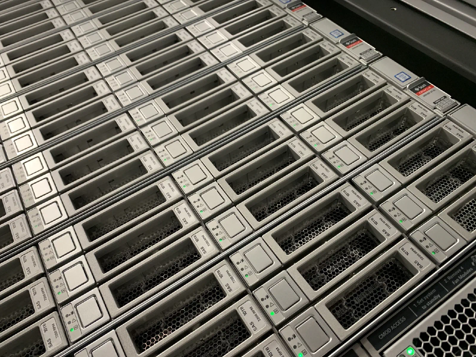 Drive bays in an enterprise storage server